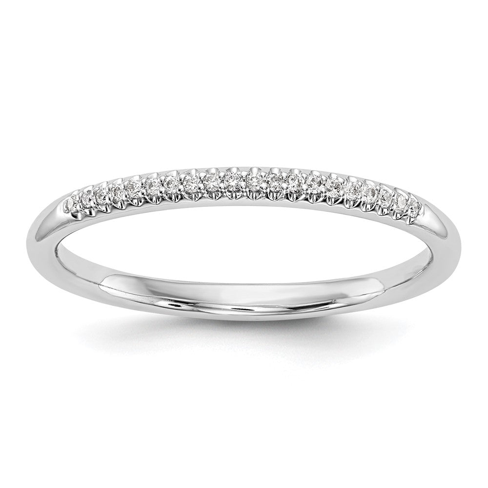14K White Gold 1/20 carat Diamond Complete Wedding Band