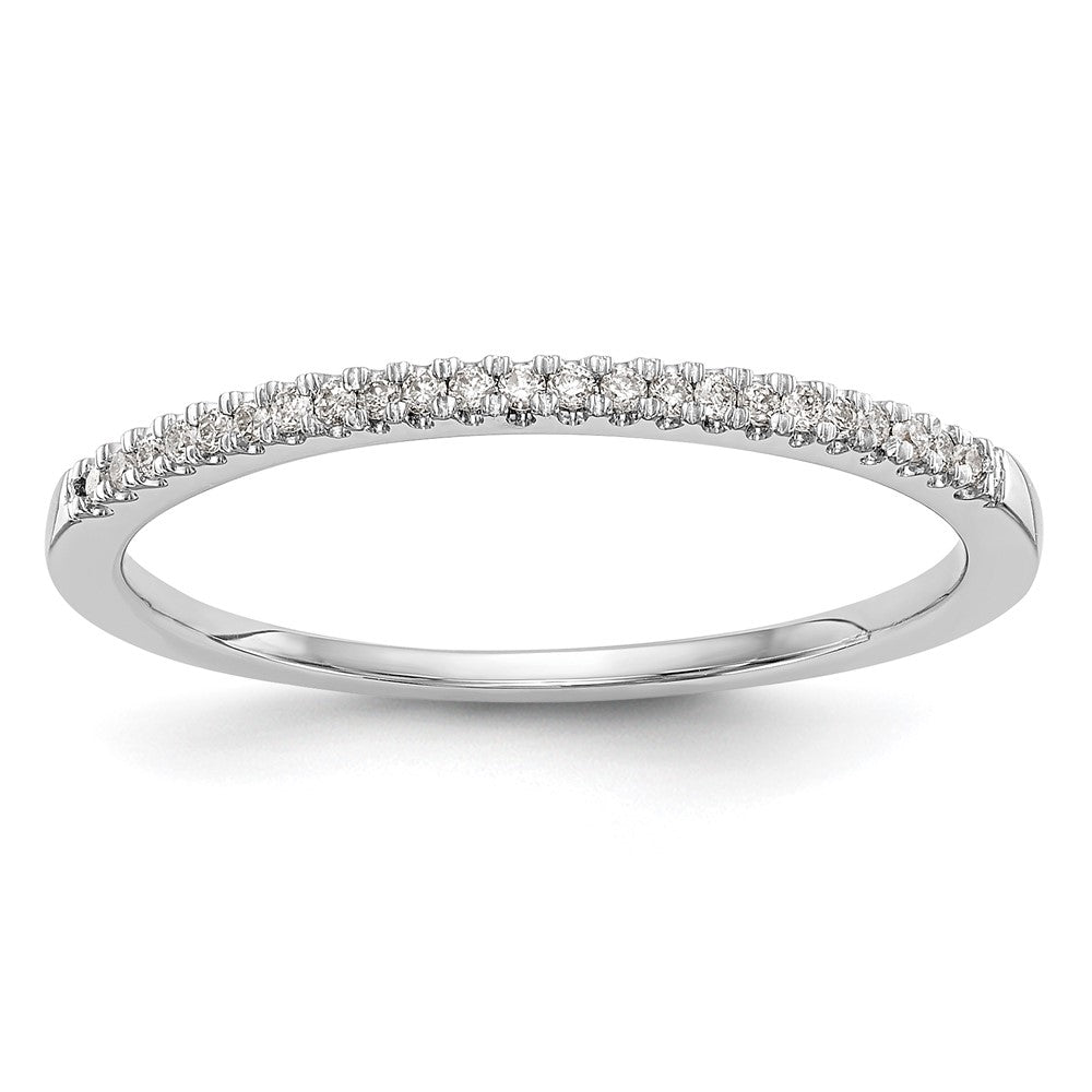14K White Gold 1/10 carat Diamond Complete Wedding Band