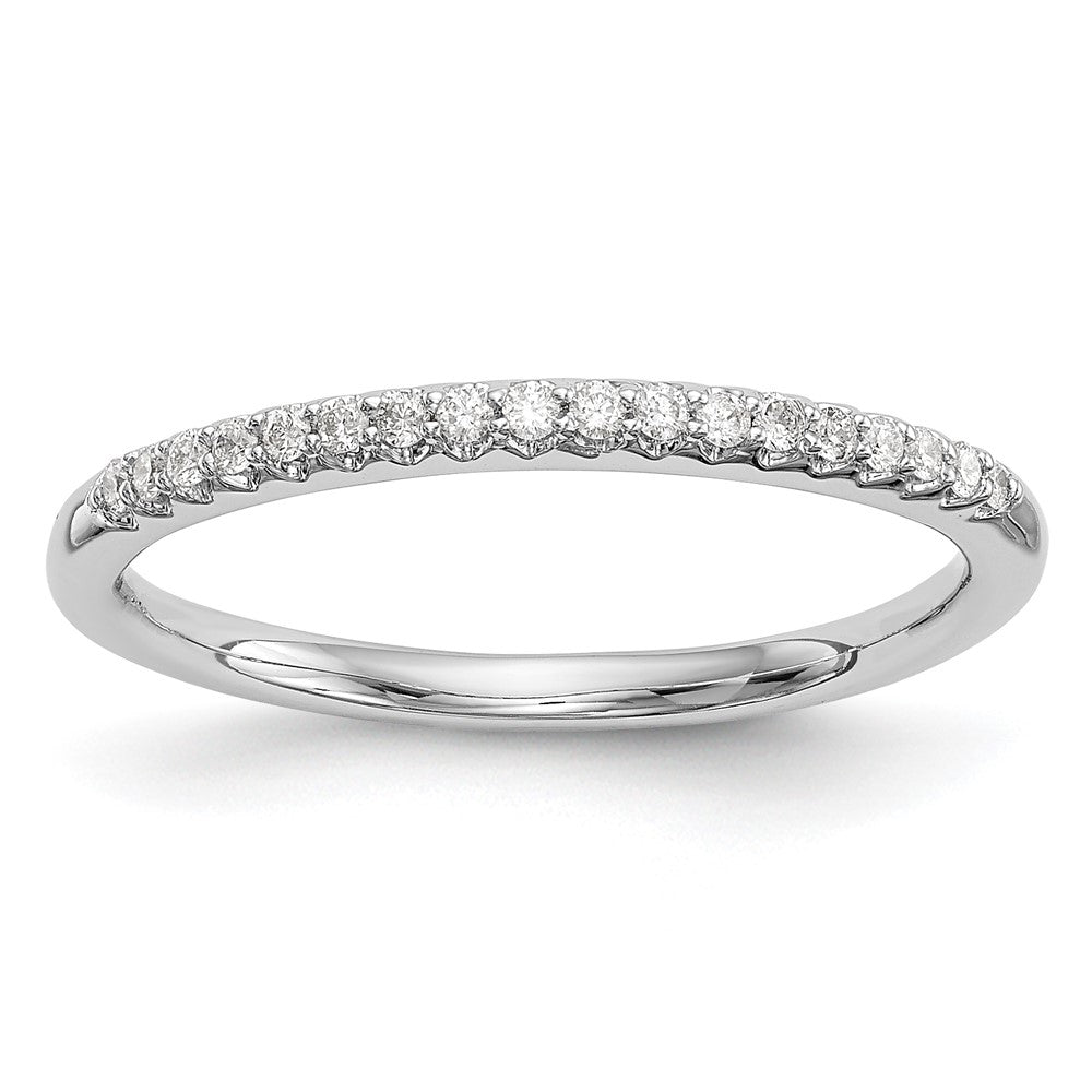 14K White Gold 1/8 carat Diamond Complete Wedding Band