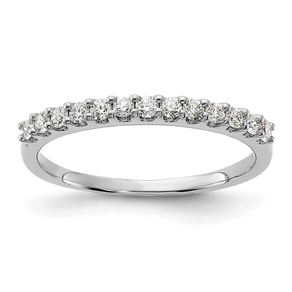 14K White Gold 1/4 carat Diamond Complete Wedding Band