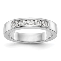 Load image into Gallery viewer, 14K White Gold 5-Stone Diamond Channel Band

