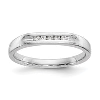 Load image into Gallery viewer, 14K White Gold 5-Stone 1/10 carat Round Diamond Complete Channel Band
