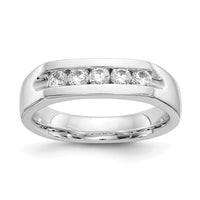 Load image into Gallery viewer, 14K White Gold 5-Stone 3/8 carat Round Diamond Complete Channel Band
