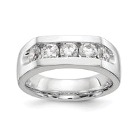 Load image into Gallery viewer, 14K White Gold 5-Stone 1 carat Round Diamond Complete Channel Band
