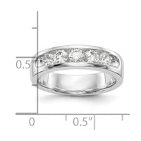 Load image into Gallery viewer, 14K White Gold 5-Stone Diamond Channel Band
