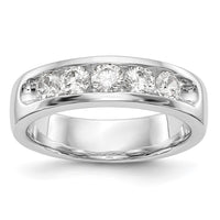 Load image into Gallery viewer, 14K White Gold 5-Stone Diamond Channel Band
