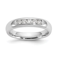 Load image into Gallery viewer, 14K White Gold 5-Stone 1/4 carat Round Diamond Complete Channel Band

