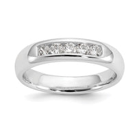 Load image into Gallery viewer, 14K White Gold 5-Stone 1/3 carat Round Diamond Complete Channel Band
