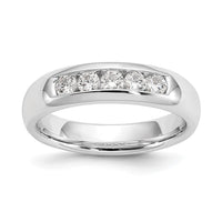 Load image into Gallery viewer, 14K White Gold 5-Stone 3/8 carat Round Diamond Complete Channel Band
