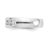 Load image into Gallery viewer, 14K White Gold 5-Stone 5/8 carat Round Diamond Complete Channel Band
