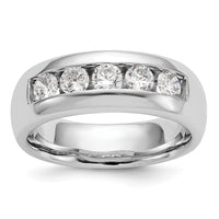 Load image into Gallery viewer, 14K White Gold 5-Stone 1 carat Round Diamond Complete Channel Band
