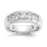 Load image into Gallery viewer, 14K White Gold 5-Stone 1.2 carat Round Diamond Complete Channel Band
