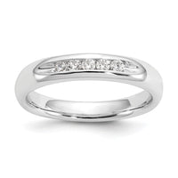 Load image into Gallery viewer, 14K White Gold 5-Stone 1/6 carat Round Diamond Complete Channel Band

