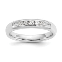Load image into Gallery viewer, 14K White Gold 5-Stone 1/5 carat Round Diamond Complete Channel Band
