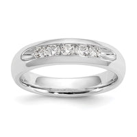 Load image into Gallery viewer, 14K White Gold 5-Stone 1/3 carat Round Diamond Complete Channel Band
