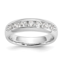 Load image into Gallery viewer, 14K White Gold 5-Stone 1/2 carat Round Diamond Complete Channel Band
