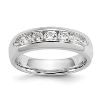 Load image into Gallery viewer, 14K White Gold 5-Stone 5/8 carat Round Diamond Complete Channel Band
