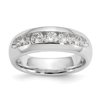 Load image into Gallery viewer, 14K White Gold 5-Stone 3/4 carat Round Diamond Complete Channel Band
