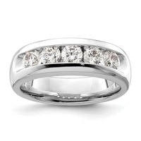 Load image into Gallery viewer, 14K White Gold 5-Stone 1 carat Round Diamond Complete Channel Band
