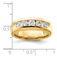 Load image into Gallery viewer, 14K Yellow Gold 5-Stone Diamond Channel Band
