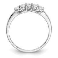 Load image into Gallery viewer, 14K White Gold 5-Stone Shared Prong 1/4 carat Complete Round Diamond Band

