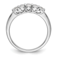 Load image into Gallery viewer, 14K White Gold 5-Stone Shared Prong 1/2 carat Complete Round Diamond Band
