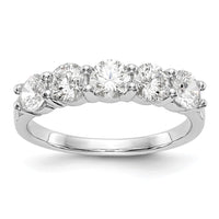 Load image into Gallery viewer, 14K White Gold 5-Stone Shared Prong 1.3 carat Complete Round Diamond Band
