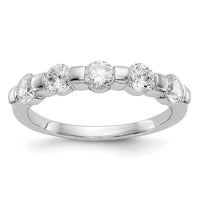 Load image into Gallery viewer, 14K White Gold 5-Stone Channel-set 1 carat Complete Round Diamond Band
