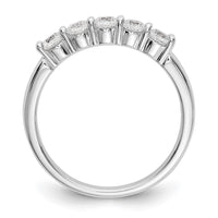 Load image into Gallery viewer, 14K White Gold 5-Stone Shared Prong 1/2 carat Complete Round Diamond Band
