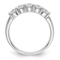 Load image into Gallery viewer, 14K White Gold 5-Stone Shared Prong 5/8 carat Complete Round Diamond Band
