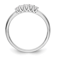 Load image into Gallery viewer, 14K White Gold 5-Stone Shared Prong 1/4 carat Complete Princess Diamond Band

