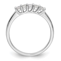 Load image into Gallery viewer, 14K White Gold 5-Stone Shared Prong 1/3 carat Complete Princess Diamond Band

