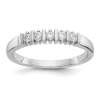 Load image into Gallery viewer, 14K White Gold 5-Stone Prong-set 1/5 carat Complete Round Diamond Band
