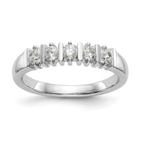 Load image into Gallery viewer, 14K White Gold 5-Stone Prong-set 1/2 carat Complete Round Diamond Band
