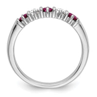 Load image into Gallery viewer, 14k White Gold 1/5 carat Diamond and Ruby Complete Band
