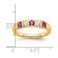 Load image into Gallery viewer, 14k Yellow Gold 1/5 carat Diamond and Ruby Complete Band
