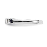 Load image into Gallery viewer, 14k White Gold 1/15 carat Diamond and Blue Sapphire Complete Band
