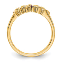 Load image into Gallery viewer, 14k Yellow Gold 1/10 carat Diamond and Ruby Complete Band
