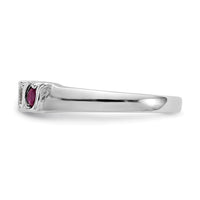 Load image into Gallery viewer, 14k White Gold 1/5 carat Diamond and Ruby Complete Band
