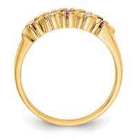 Load image into Gallery viewer, 14k Yellow Gold 1/5 carat Diamond and Ruby Complete Band
