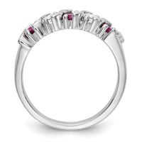 Load image into Gallery viewer, 14k White Gold 1/3 carat Diamond and Ruby Complete Band
