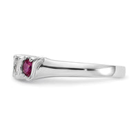 Load image into Gallery viewer, 14k White Gold 1/3 carat Diamond and Ruby Complete Band
