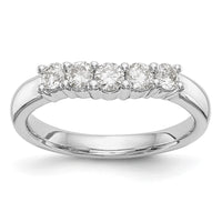 Load image into Gallery viewer, 14K White Gold 5-Stone Shared Prong 1/2 carat Round Complete Diamond Band
