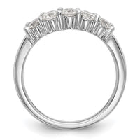 Load image into Gallery viewer, 14K White Gold 5-Stone Shared Prong 3/4 carat Round Complete Diamond Band
