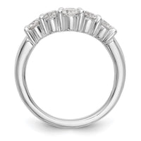 Load image into Gallery viewer, 14K White Gold 5-Stone Shared Prong 7/8 carat Round Complete Diamond Band
