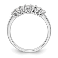 Load image into Gallery viewer, 14K White Gold 7-Stone Shared Prong 1/2 carat Complete Princess Diamond Band
