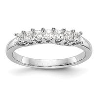 Load image into Gallery viewer, 14K White Gold 7-Stone Shared Prong 1/2 carat Complete Princess Diamond Band
