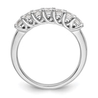 Load image into Gallery viewer, 14K White Gold 7-Stone Shared Prong 1 carat Complete Princess Diamond Band
