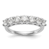 Load image into Gallery viewer, 14K White Gold 7-Stone Shared Prong 1.4 carat Complete Round Diamond Band
