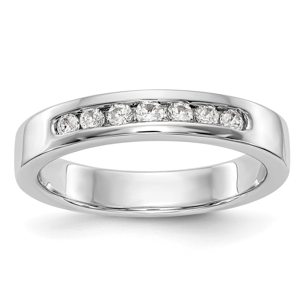 Platinum 7-Stone 1/5 carat Round Diamond Complete Channel Band